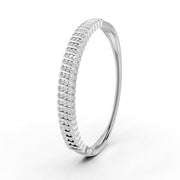 1.90 Ct Round Cut Natural Moissanite Women's Bangle Bracelets 14K Gold Plated